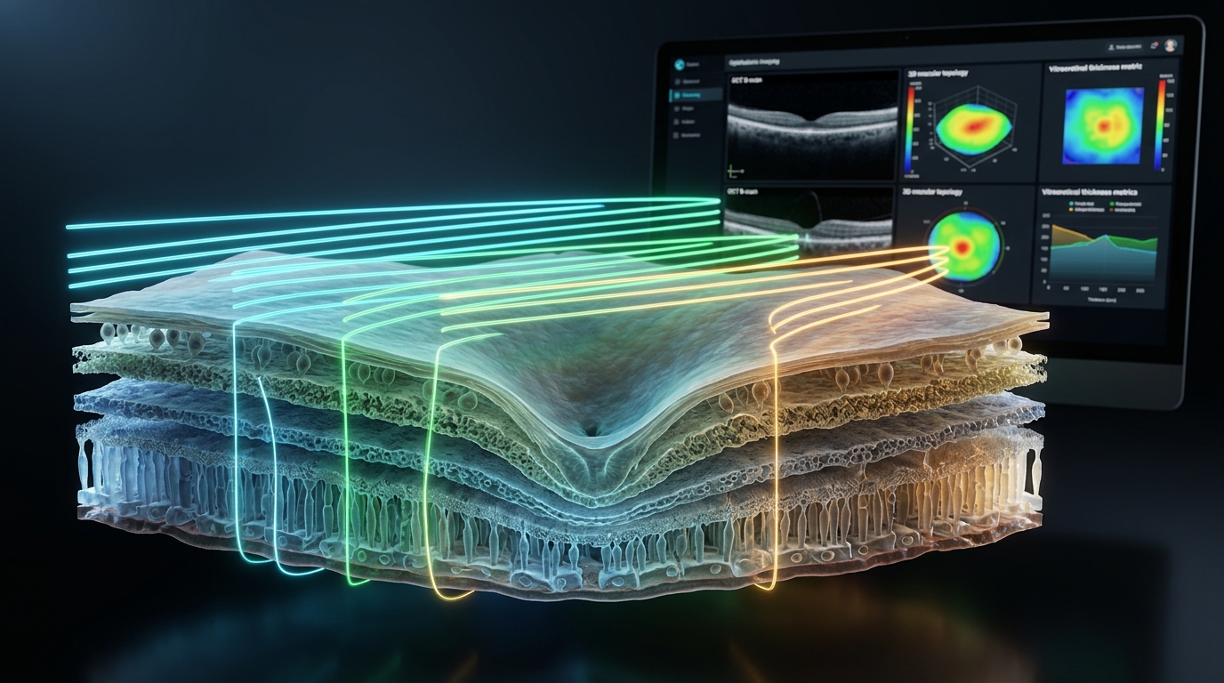 OCT Retinal CT Scan at Ulwe Eye Clinic - 3D Light-wave Cross Section